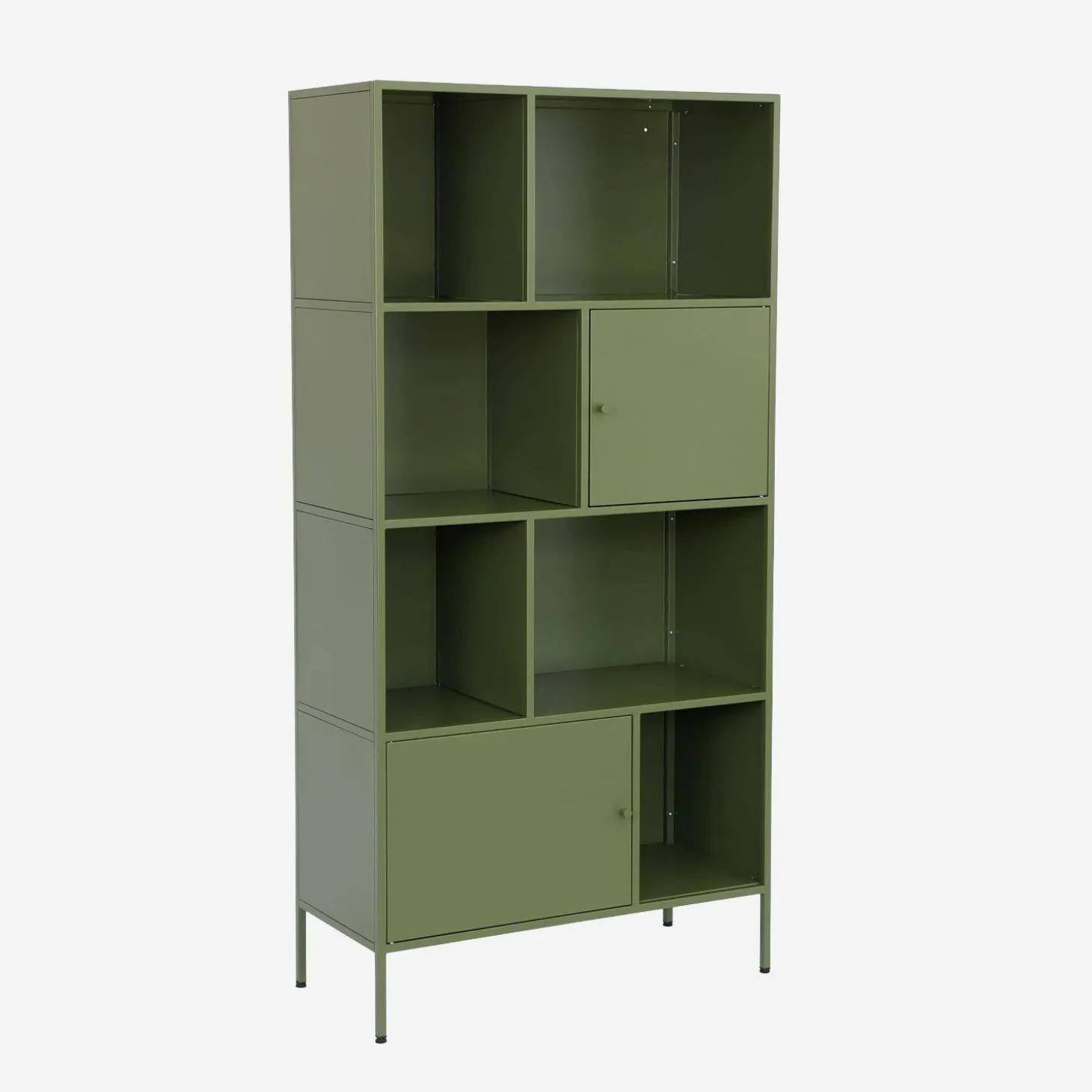 Sideboard, industrielles Aufbewahrungsmöbel aus Stahl mit 8 Stauräumen