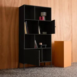 Sideboard, industrielles Aufbewahrungsmöbel aus Stahl mit 8 Stauräumen