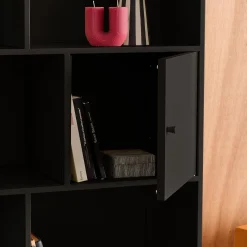 Sideboard, industrielles Aufbewahrungsmöbel aus Stahl mit 8 Stauräumen