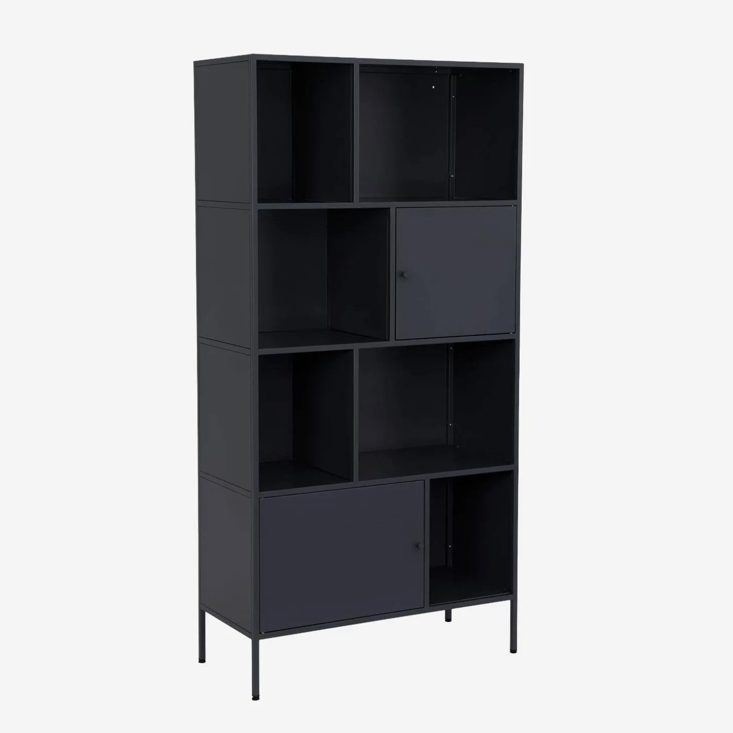 Sideboard, industrielles Aufbewahrungsmöbel aus Stahl mit 8 Stauräumen