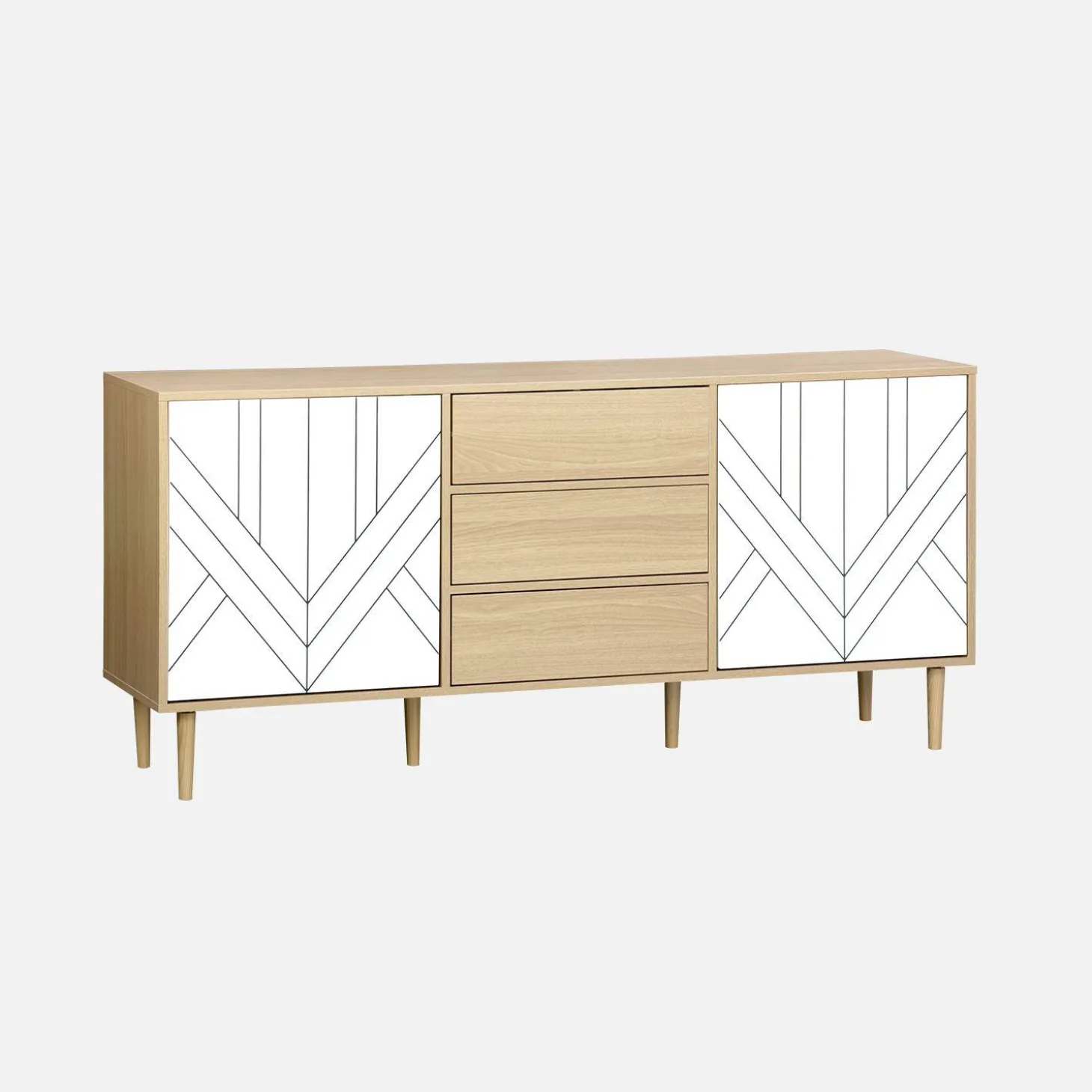 Sideboard in Holzoptik mit 2 Türen 160 cm