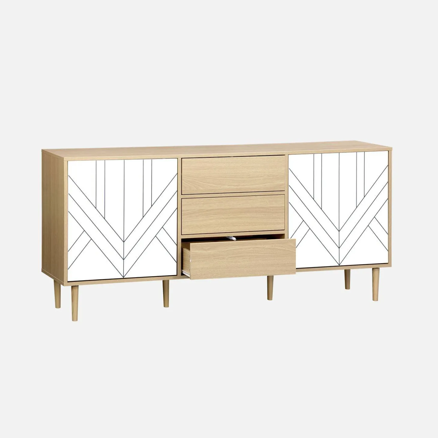 Sideboard in Holzoptik mit 2 Türen 160 cm