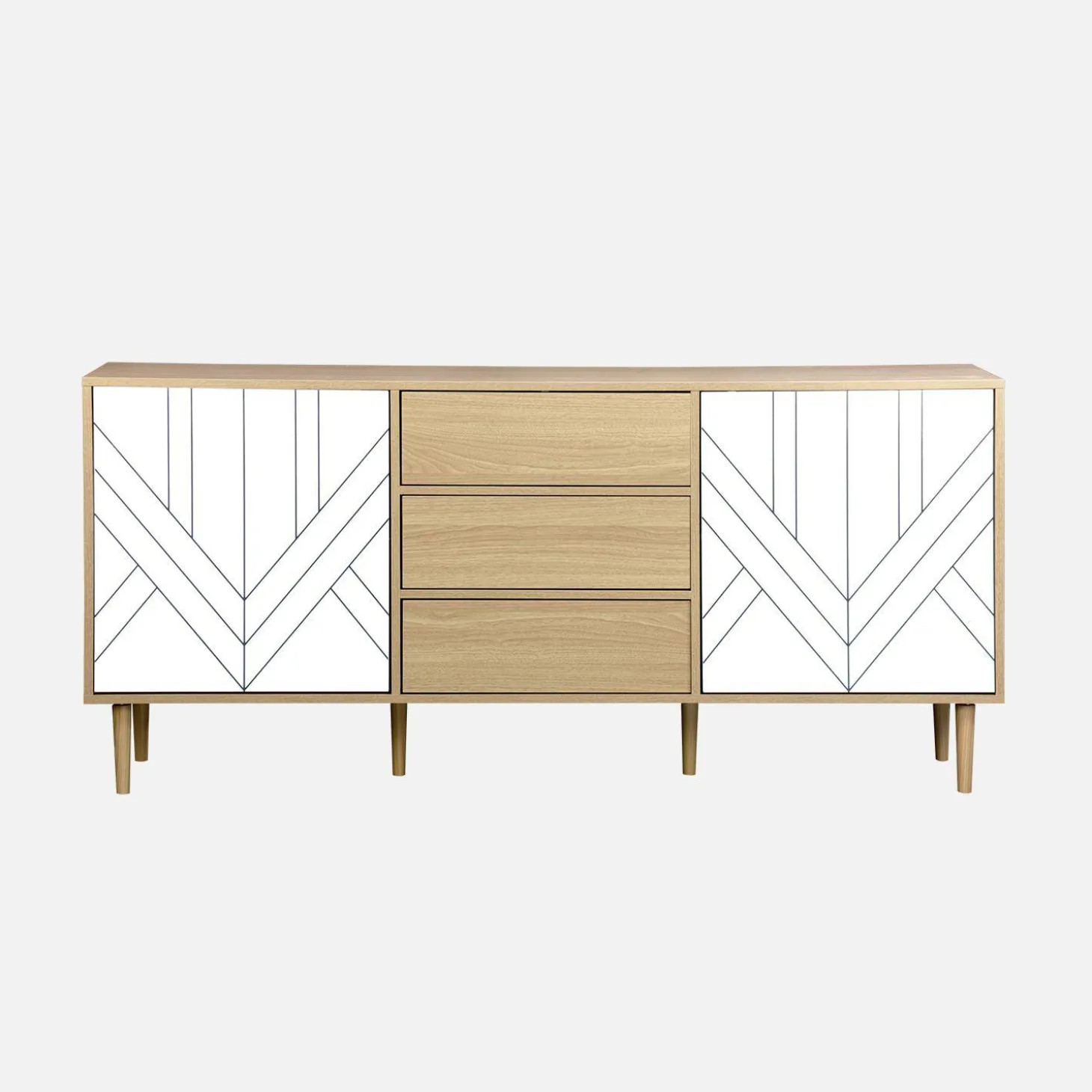 Sideboard in Holzoptik mit 2 Türen 160 cm