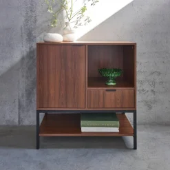 Sideboard mit Nussbaumholzdekor und 1 Tür