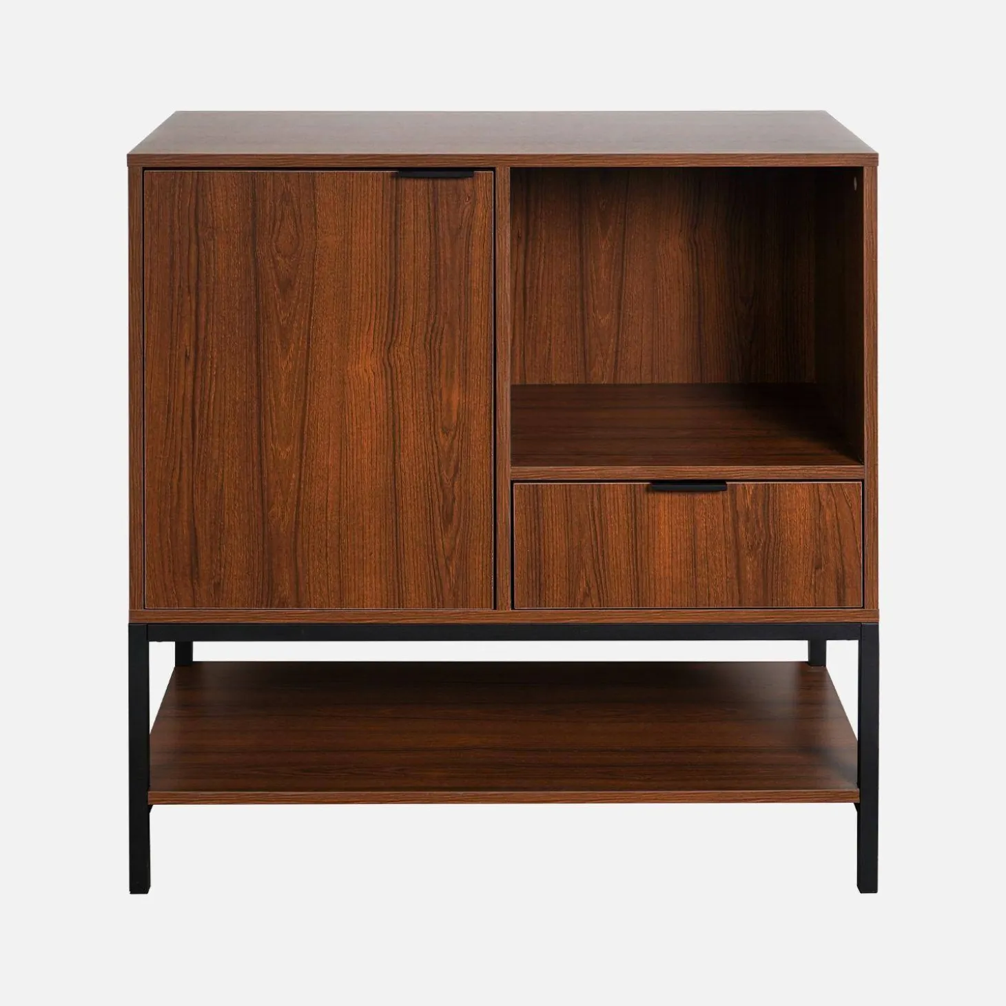 Sideboard mit Nussbaumholzdekor und 1 Tür