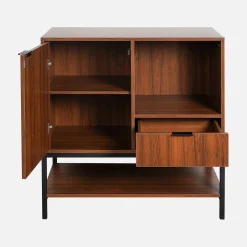 Sideboard mit Nussbaumholzdekor und 1 Tür