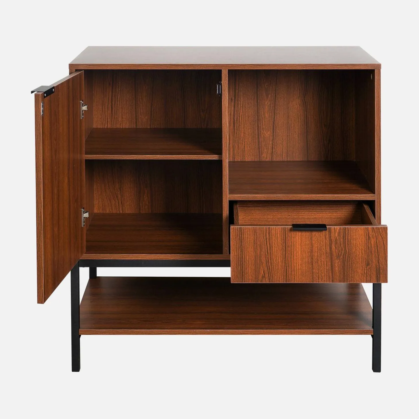 Sideboard mit Nussbaumholzdekor und 1 Tür