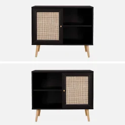 Sideboard mit Rattangeflecht 80 x 39 x 65,8 cm