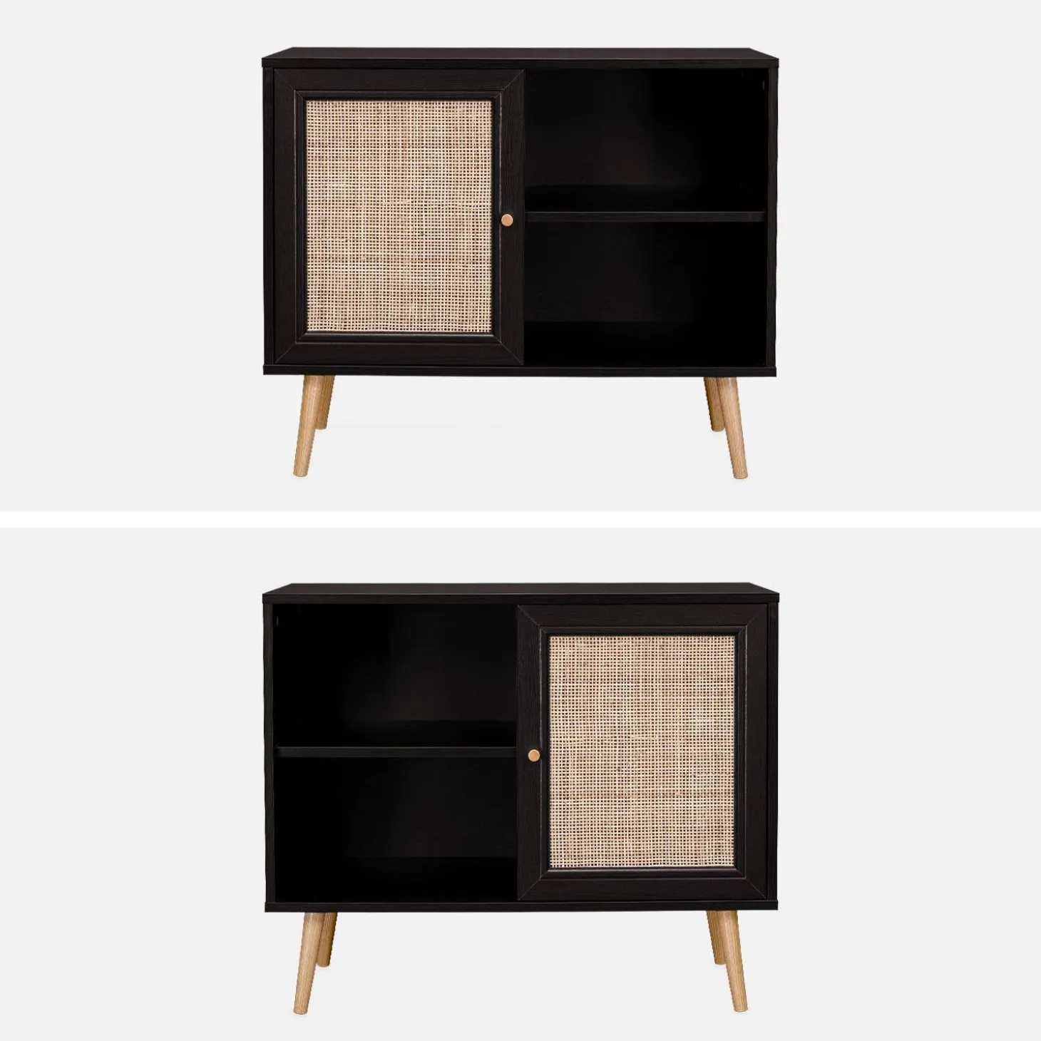 Sideboard mit Rattangeflecht 80 x 39 x 65,8 cm