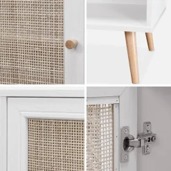Sideboard mit Rattangeflecht 80 x 39 x 65,8 cm
