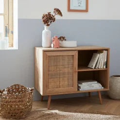 Sideboard mit Rattangeflecht 80 x 39 x 65,8 cm