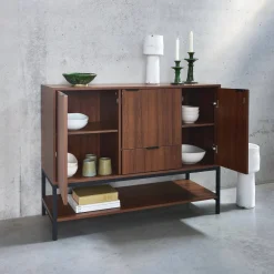 Sideboard Nussbaumholzdekor 3 Türen