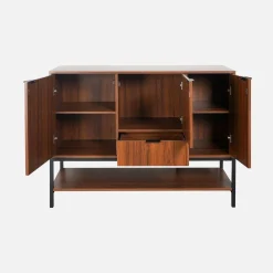 Sideboard Nussbaumholzdekor 3 Türen