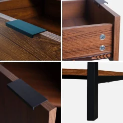 Sideboard Nussbaumholzdekor 3 Türen