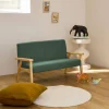 2-Sitzer Bank für Kinder Cord und Hevea-Holz