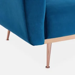 2-3-Sitzer Design Sofa mit Samtbezug