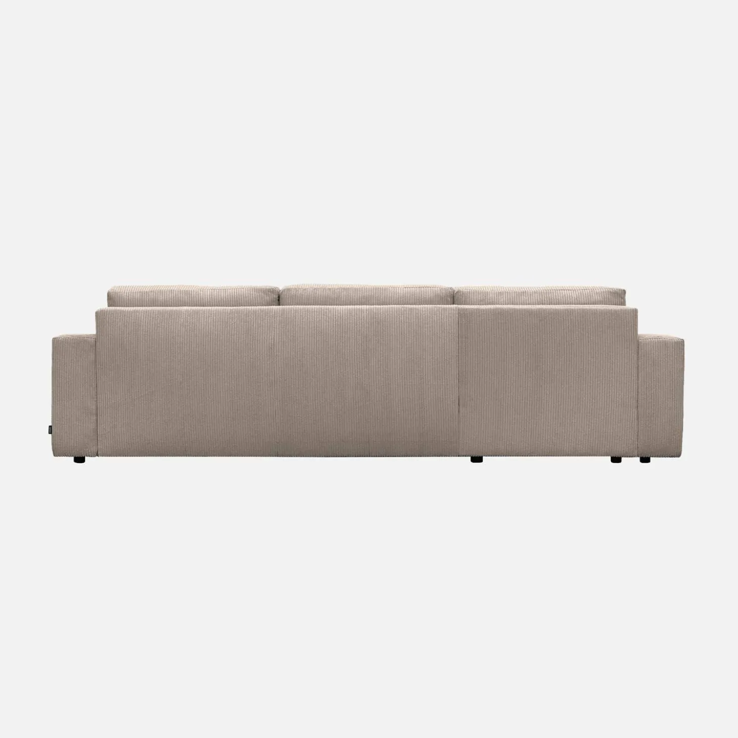 5-Sitzer Ecksofa mit Cordbezug und Schlaffunktion, Recamiere beidseitig montierbar