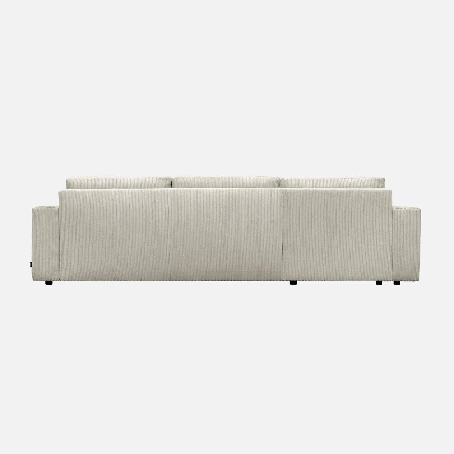 5-Sitzer Ecksofa mit Cordbezug und Schlaffunktion, Recamiere beidseitig montierbar