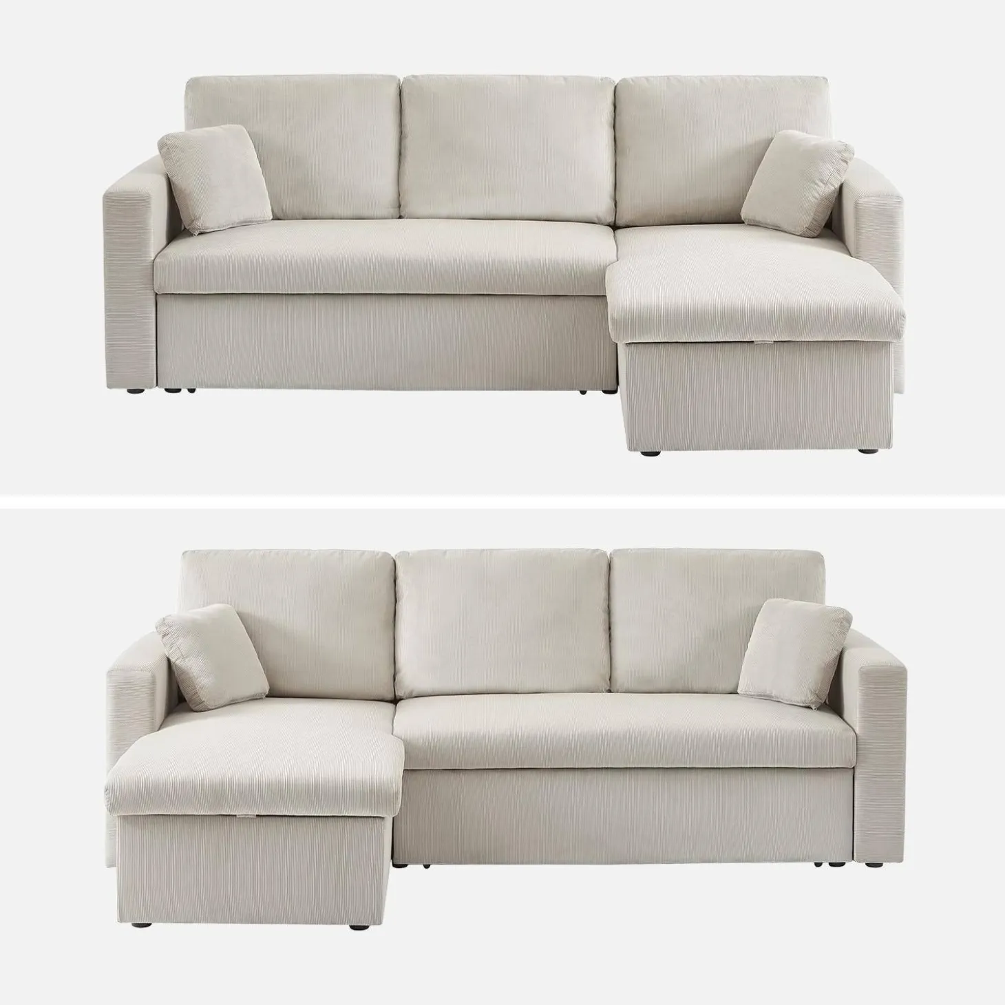 3-Sitzer Ecksofa mit Schlaffunktion