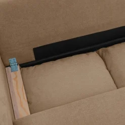 3-Sitzer Ecksofa mit Schlaffunktion und Chenille-Bezug, Recamiere beidseitig montierbar