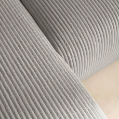 3-Sitzer Ecksofa mit Schlaffunktion und Cordbezug, Recamiere beidseitig montierbar