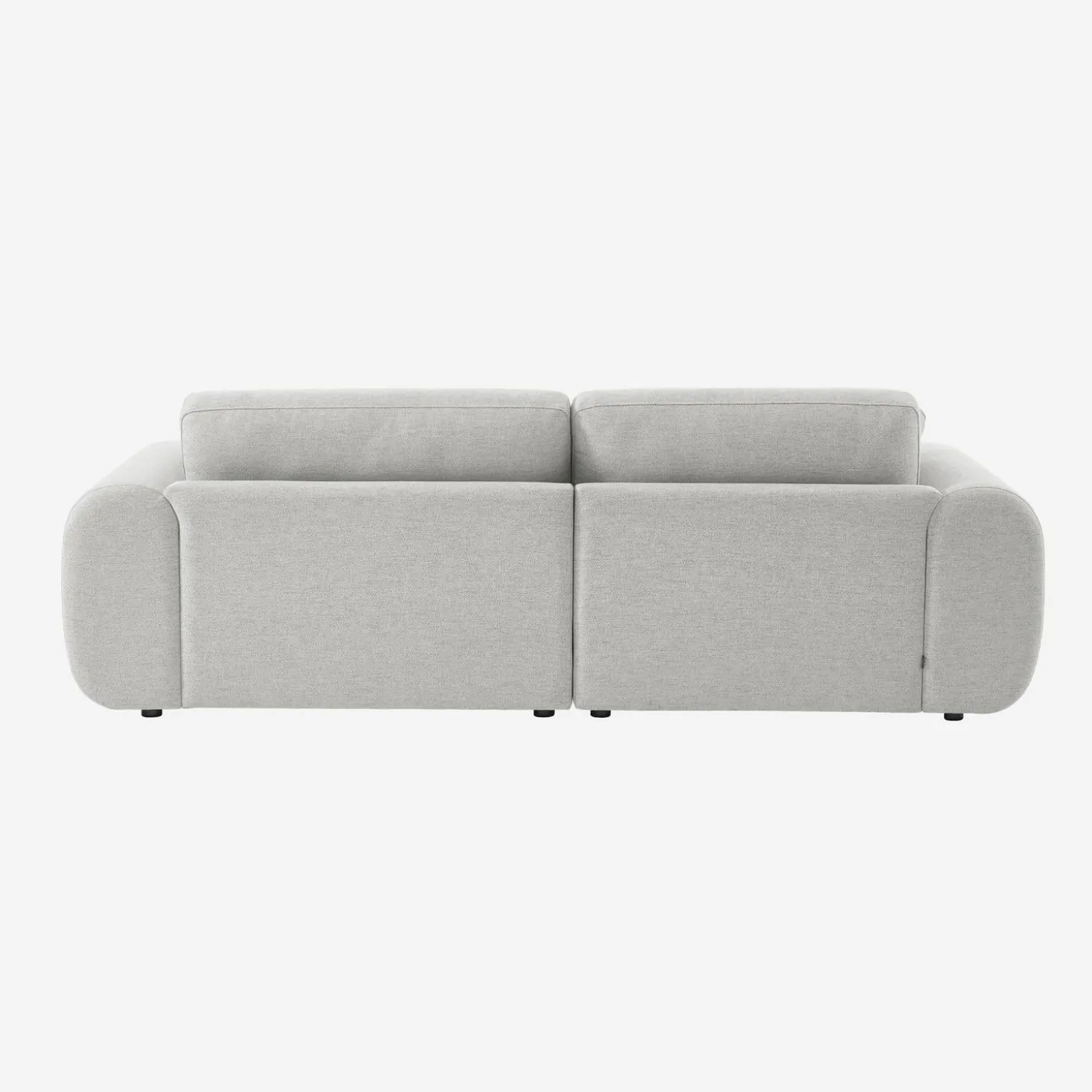 3-Sitzer Ecksofa mit Stoffbezug und runden Füßen, Recamiere links