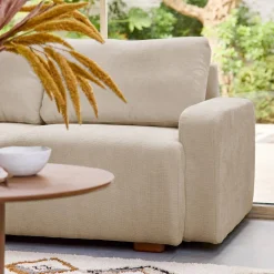 3-Sitzer Ecksofa Recamiere links mit Stoffbezug