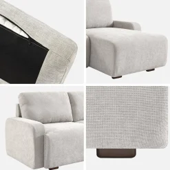 3-Sitzer Ecksofa Recamiere rechts mit Stoffbezug