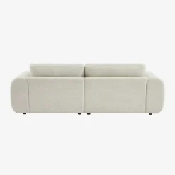 3-Sitzer Ecksofa Recamiere rechts mit Stoffbezug, runde Füße