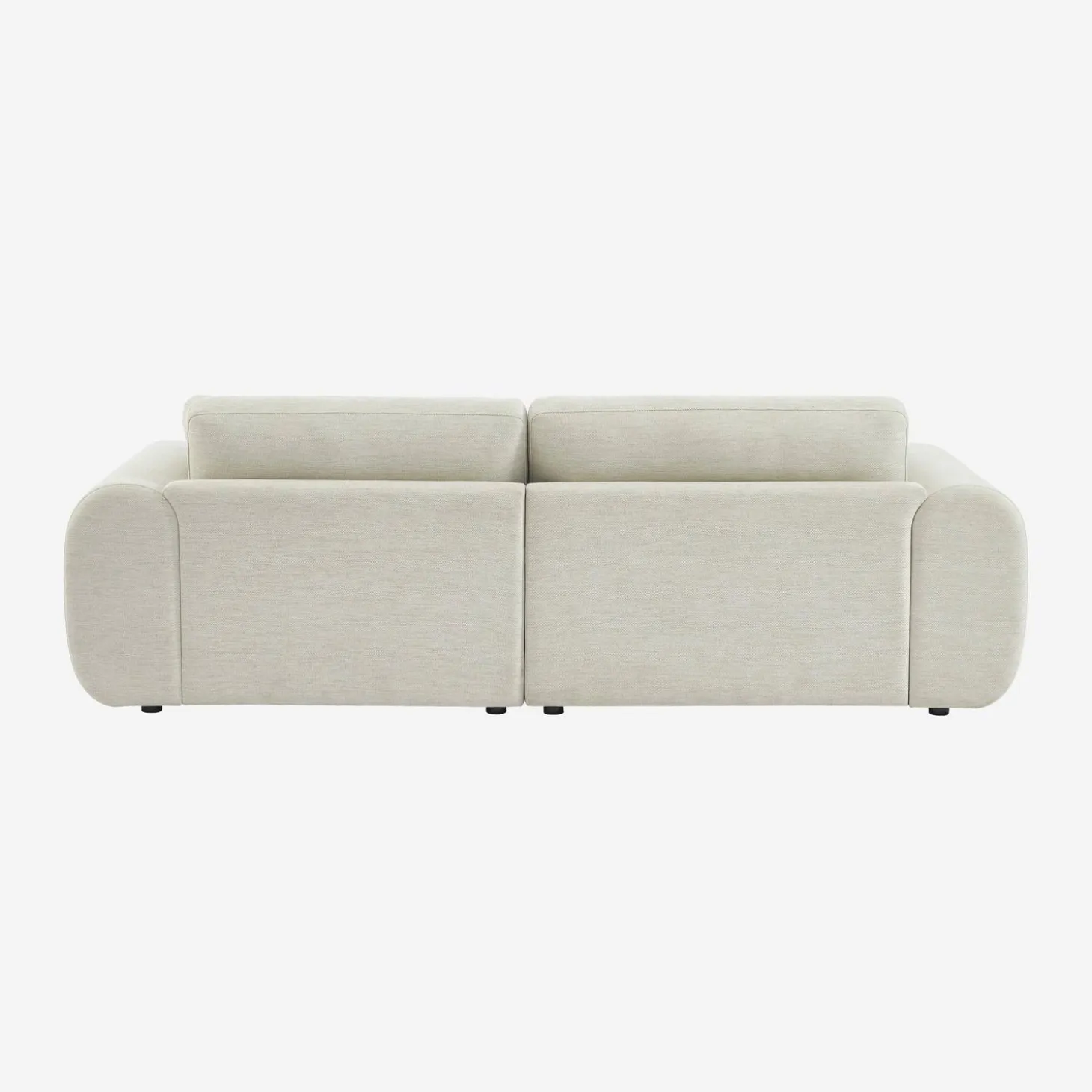3-Sitzer Ecksofa Recamiere rechts mit Stoffbezug, runde Füße