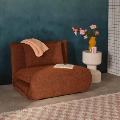 1-Sitzer Schlafsessel mit Bezug aus strukturiertem Bouclé