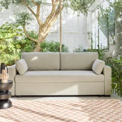 3-Sitzer Schlafsofa Chenille-Bezug