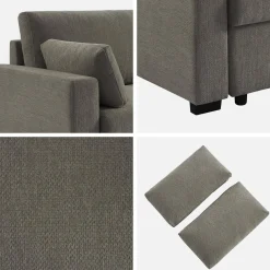 3-Sitzer Schlafsofa Chenille-Bezug