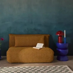 2-Sitzer Schlafsofa mit Bezug aus strukturiertem Bouclé