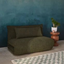 2-Sitzer Schlafsofa mit Bezug aus strukturiertem Bouclé