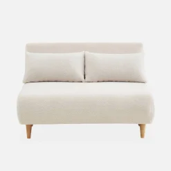 2-Sitzer Schlafsofa mit Bouclé-Bezug