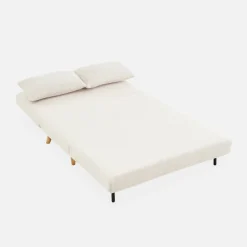 2-Sitzer Schlafsofa mit Bouclé-Bezug