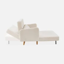 2-Sitzer Schlafsofa mit Bouclé-Bezug