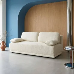 3-Sitzer-Schlafsofa mit Bouclé-Bezug und Stauraum