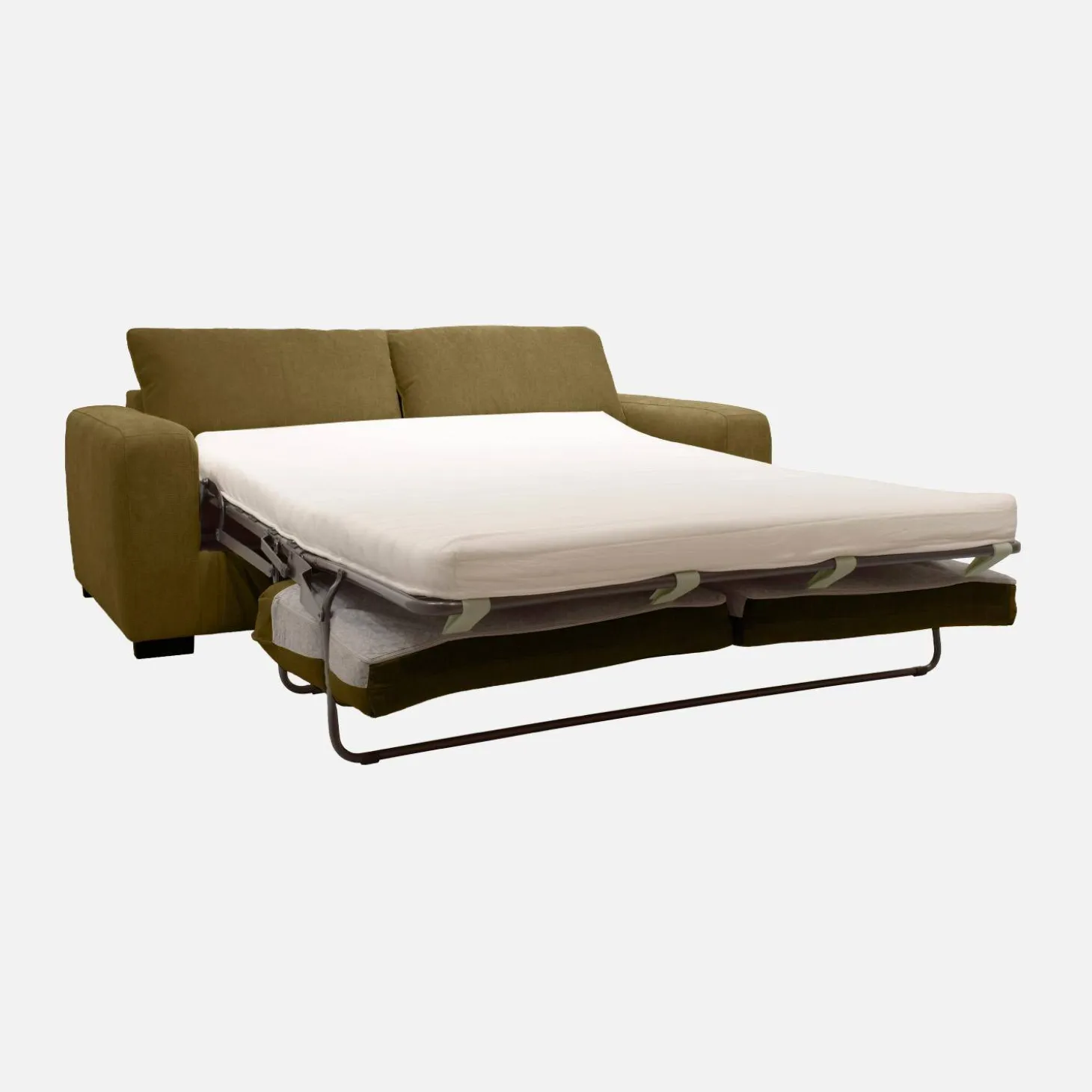 3-Sitzer Schlafsofa mit Chenille-Bezug und 10 cm Matratze - Hergestellt in Frankreich
