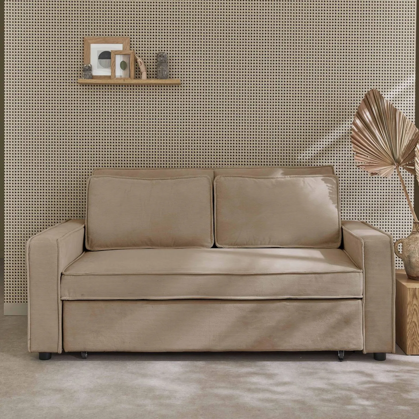 2-Sitzer Schlafsofa mit Cordbezug B 172,5 x T 91,5 x H 88,5cm