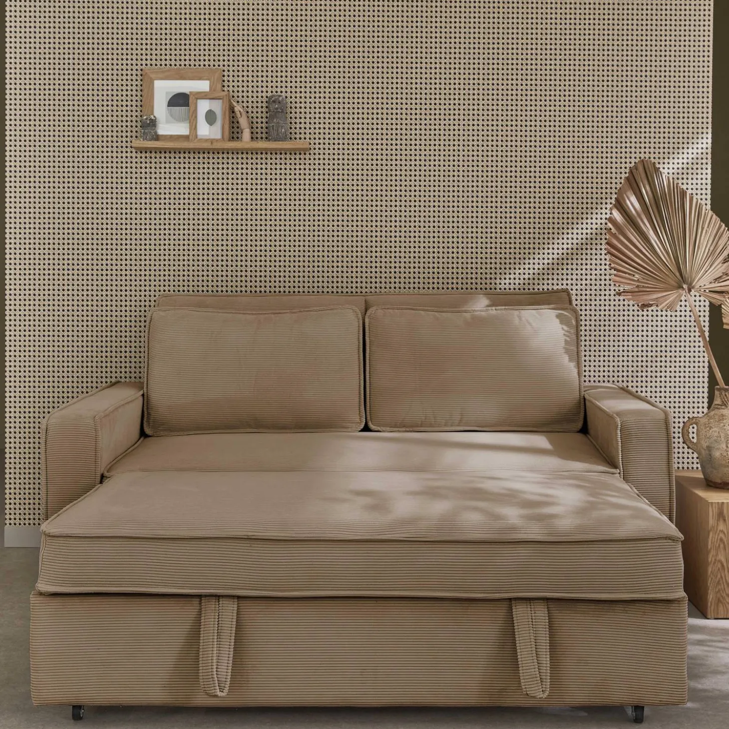 2-Sitzer Schlafsofa mit Cordbezug B 172,5 x T 91,5 x H 88,5cm