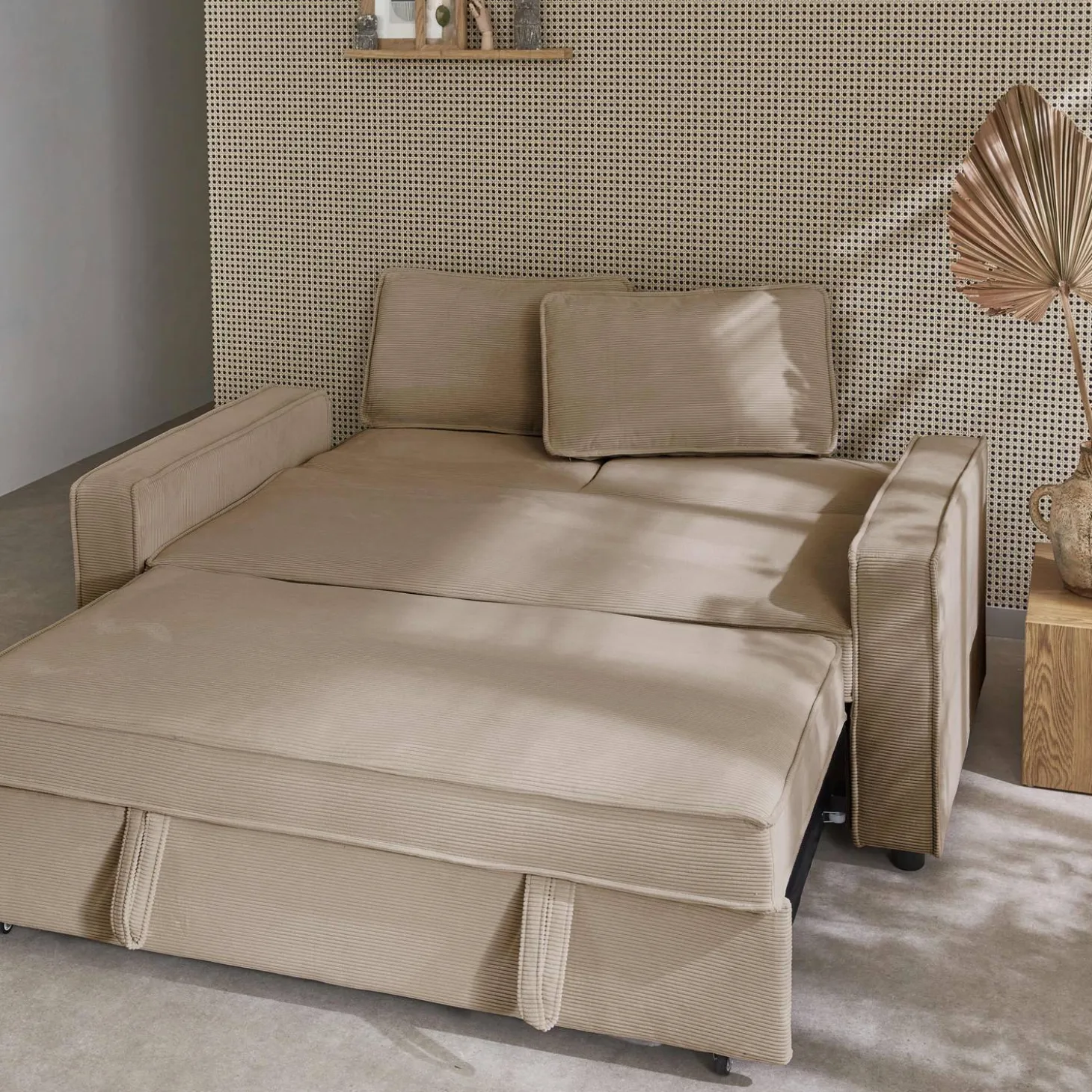 2-Sitzer Schlafsofa mit Cordbezug B 172,5 x T 91,5 x H 88,5cm