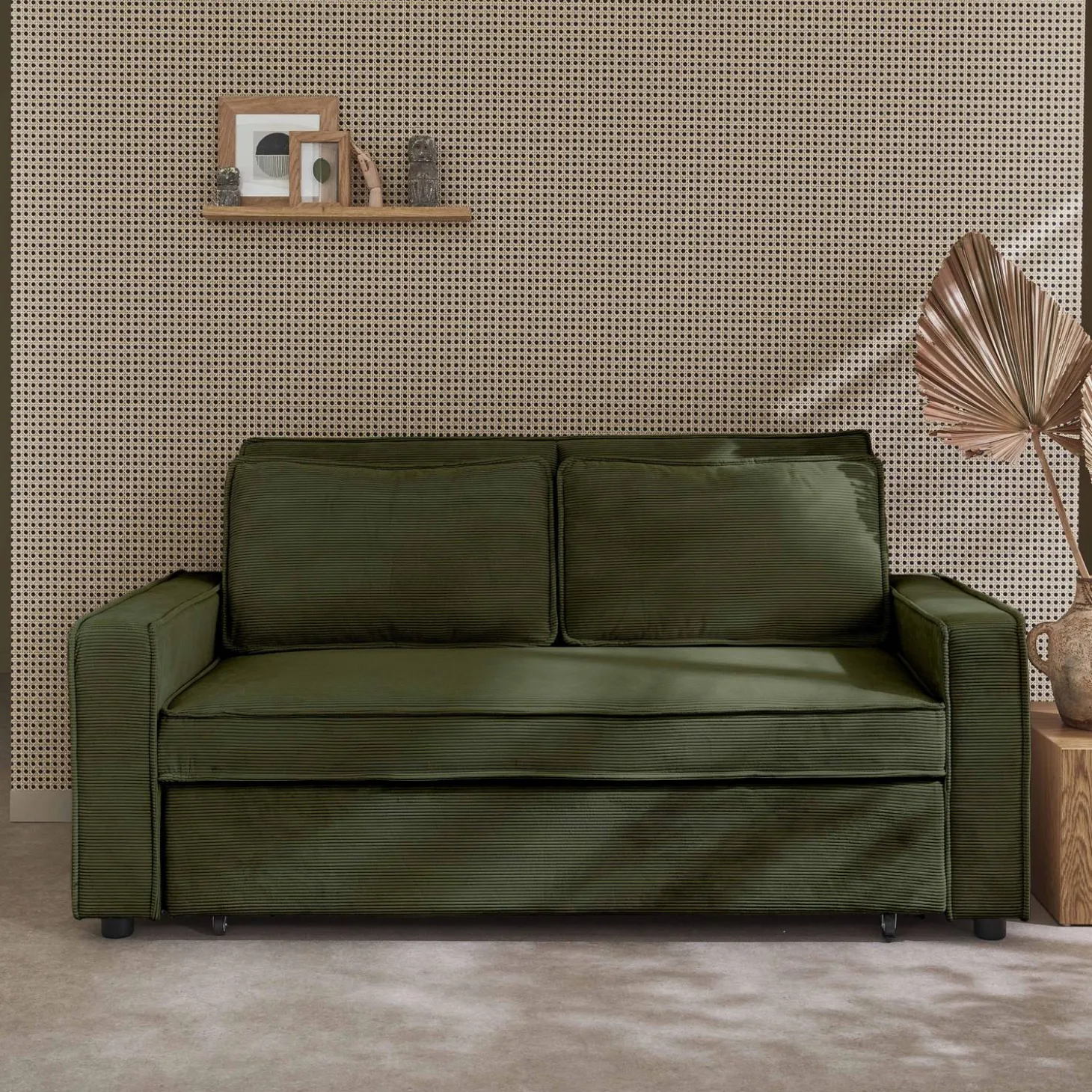2-Sitzer Schlafsofa mit Cordbezug B 172,5 x T 91,5 x H 88,5cm