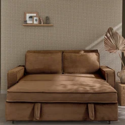 2-Sitzer Schlafsofa mit Cordbezug B 172,5 x T 91,5 x H 88,5cm