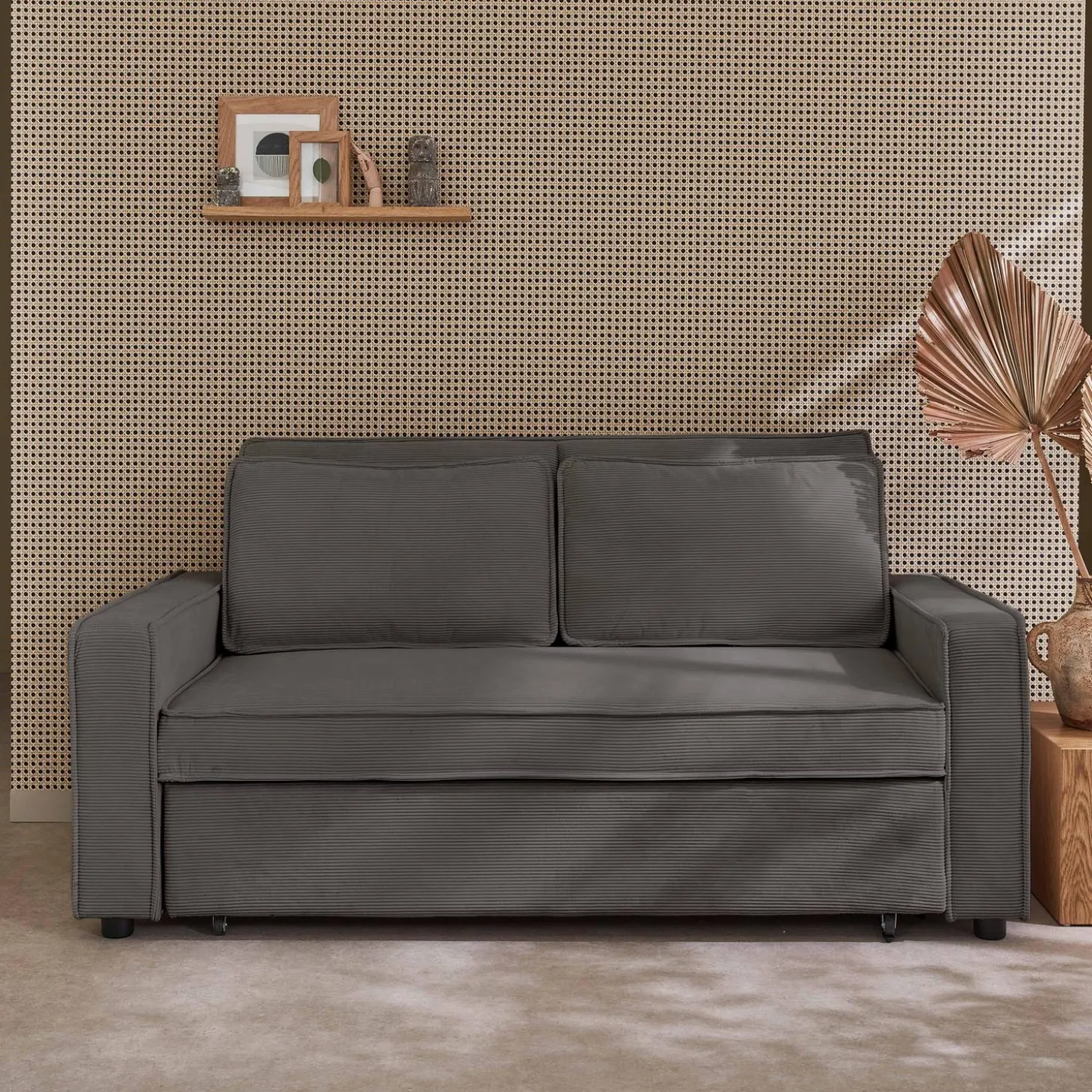 2-Sitzer Schlafsofa mit Cordbezug B 172,5 x T 91,5 x H 88,5cm