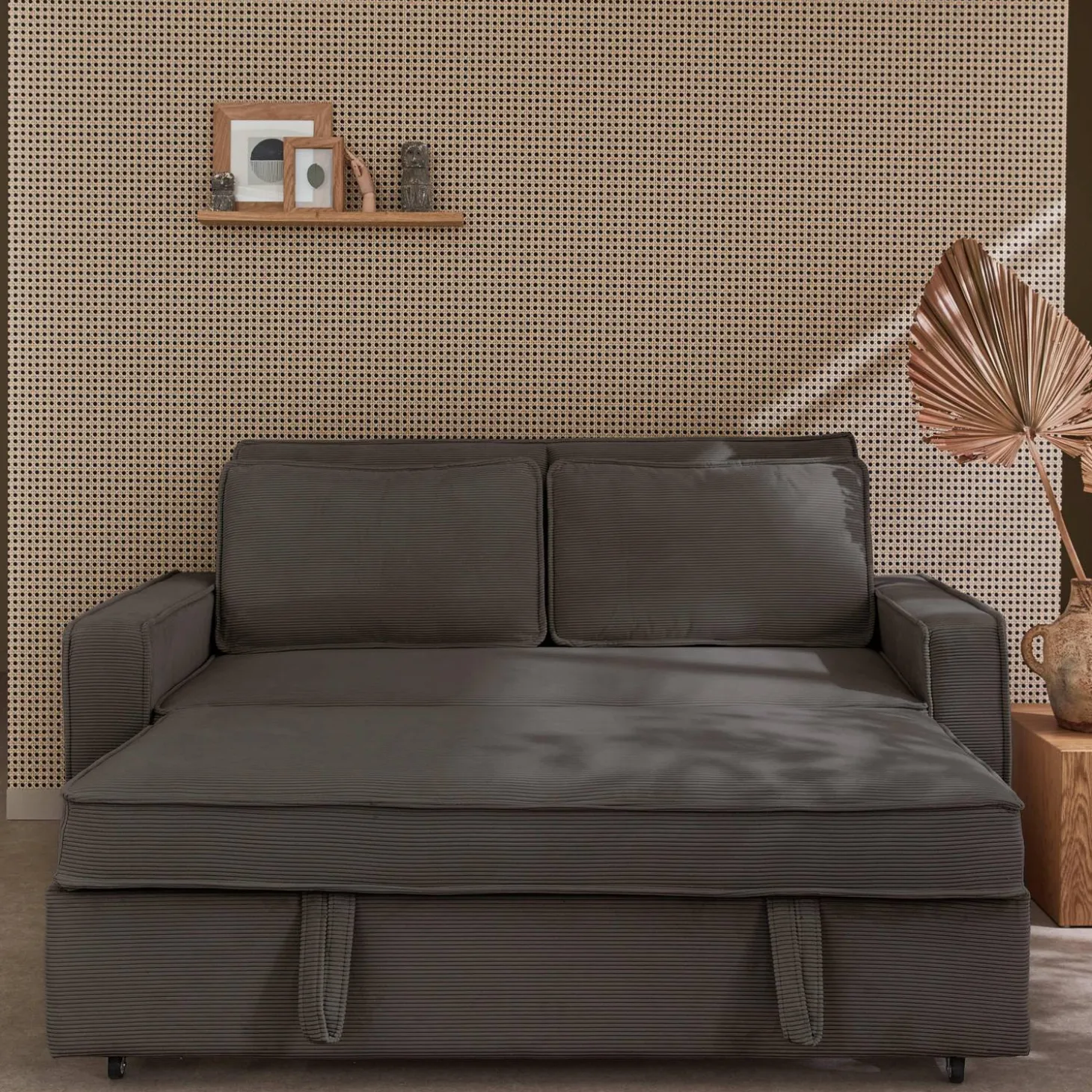 2-Sitzer Schlafsofa mit Cordbezug B 172,5 x T 91,5 x H 88,5cm