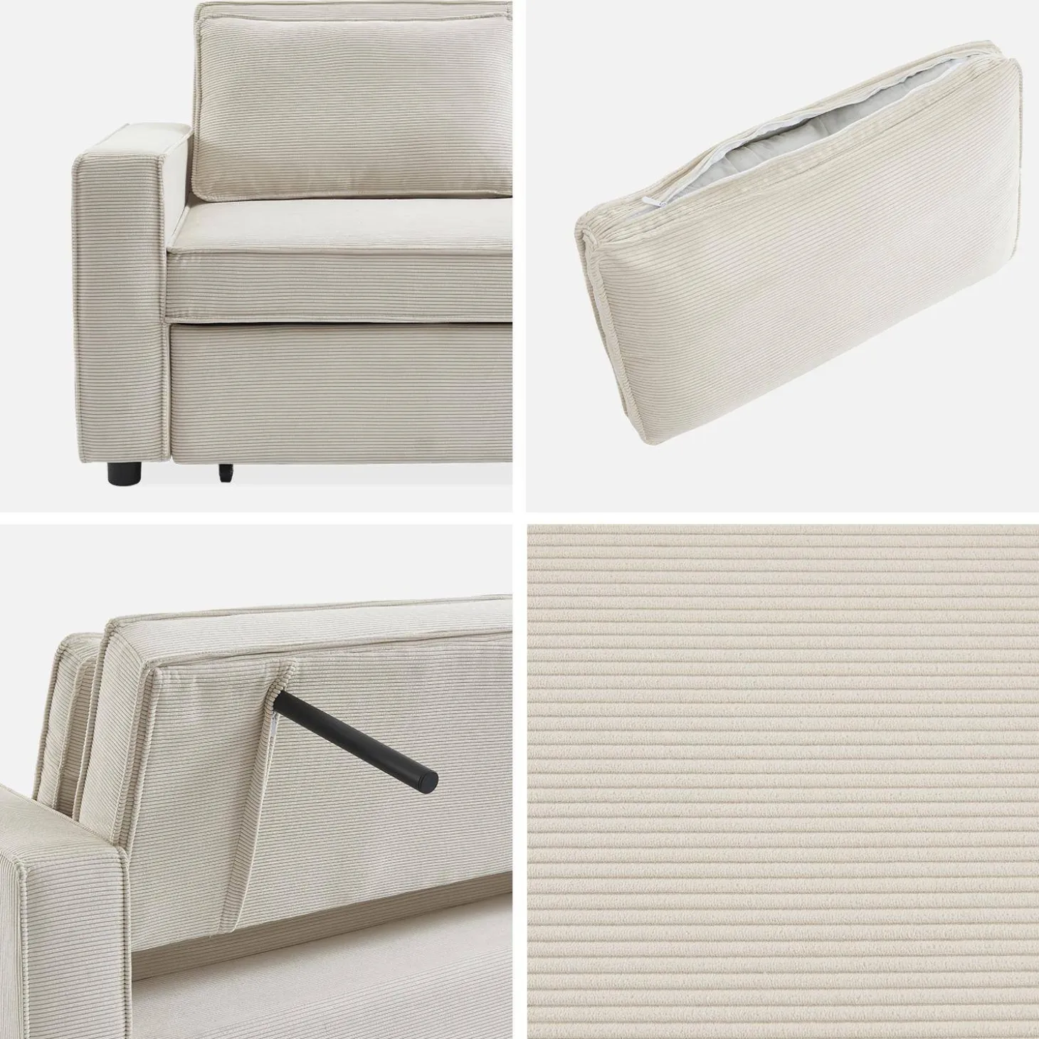 2-Sitzer Schlafsofa mit Cordbezug B 172,5 x T 91,5 x H 88,5cm