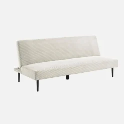 3-Sitzer Schlafsofa mit Cordbezug und Metallbeinen