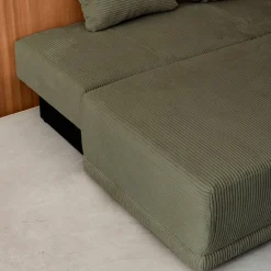 3-Sitzer Schlafsofa mit Cordbezug und Stauraum